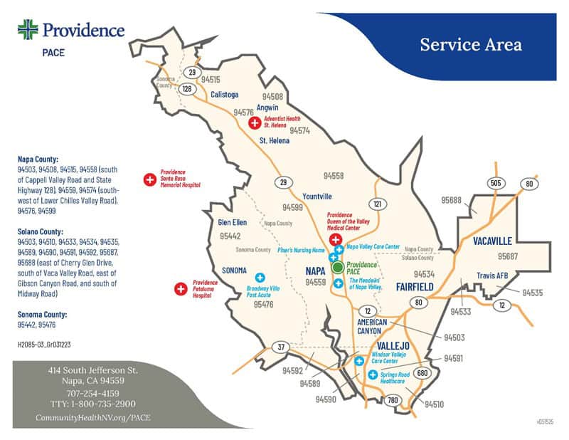 Providence PACE Service Map
